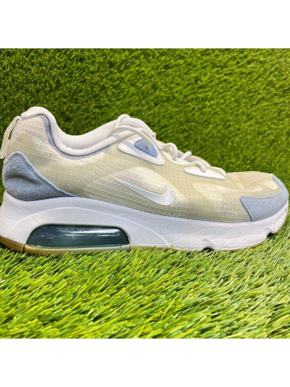 Nike Air Max 200 SE Mens Size 11 Beige Indigo Fog Athletic Running Shoes Sneaker